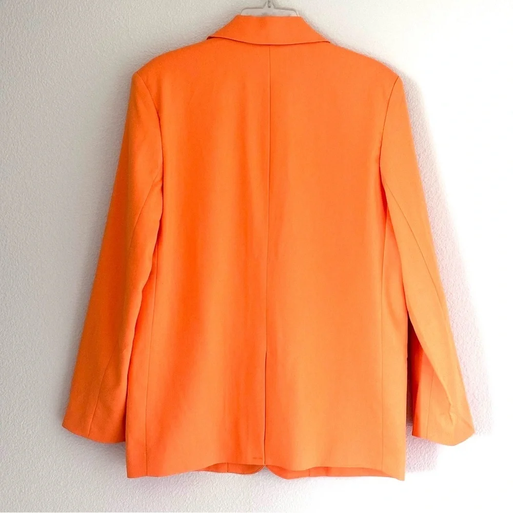 Steve Madden Kaira Amber Orange Boyfriend Blazer - Picture 3 of 3